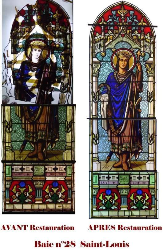 Restauration complète vitraux Villenave-d'Ornon