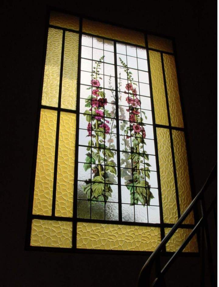 Vitrail motif fleurs particuliers Villenave-d'Ornon