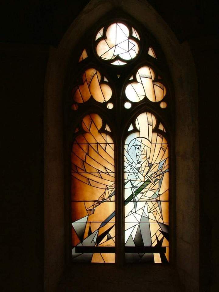 Pose vitrail église Villenave‑d'Ornon