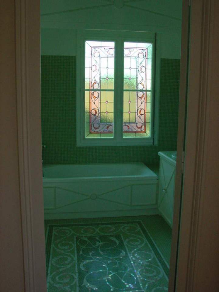 Création vitrail salle de bain Villenave-d'Ornon